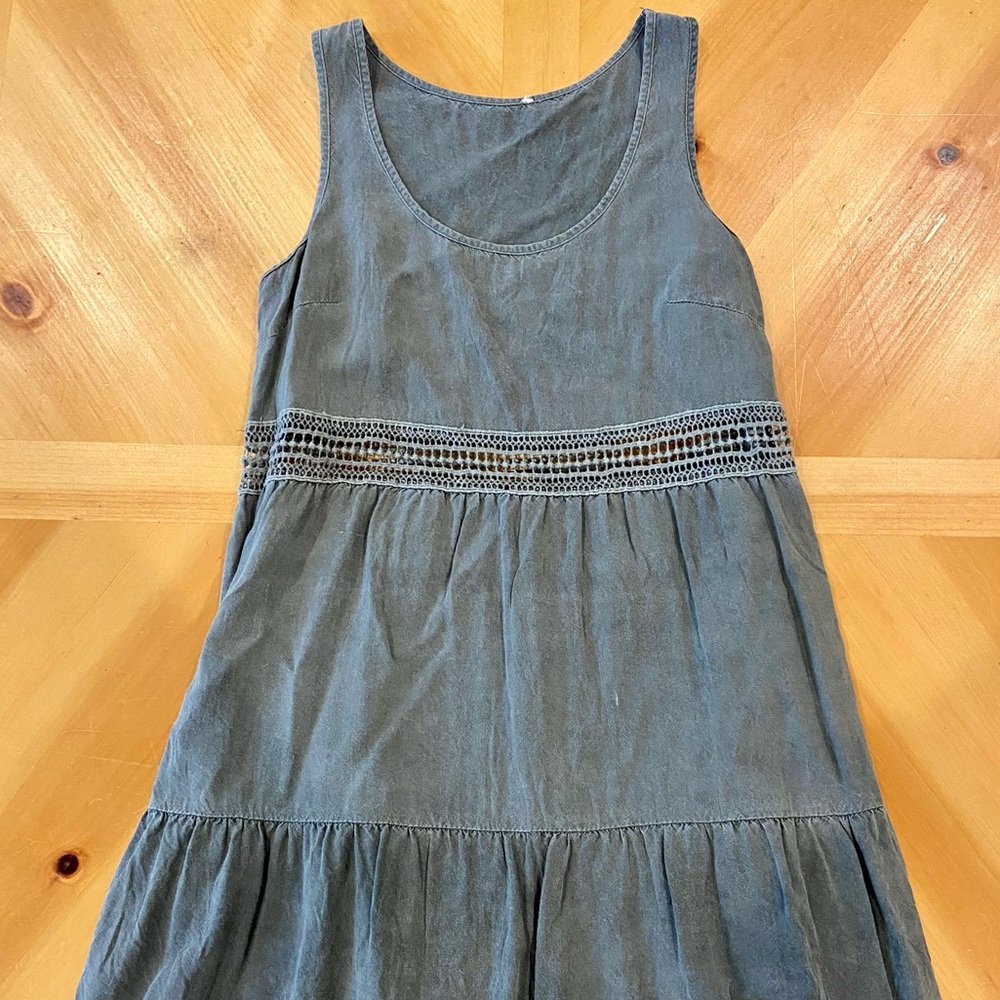 Gray Sleeveless Rayon Sundress, Fits Women’s Size XS